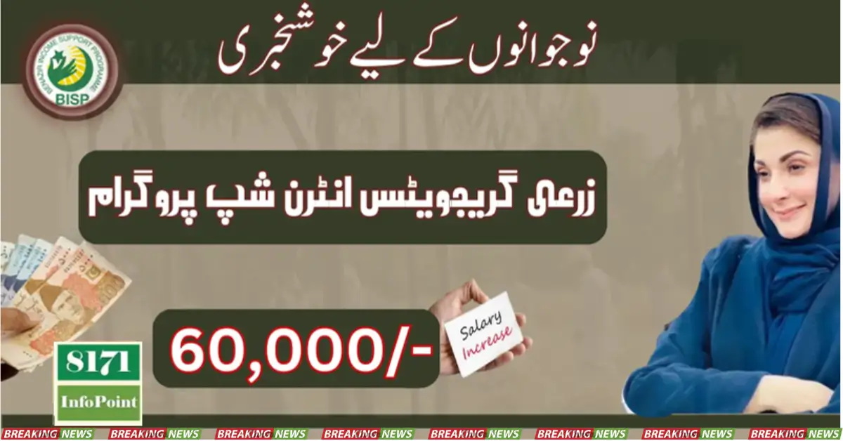 زرعی گریجویٹس انٹرن شپ پروگرام کے لیے 60,000 تنخواہ مقرر