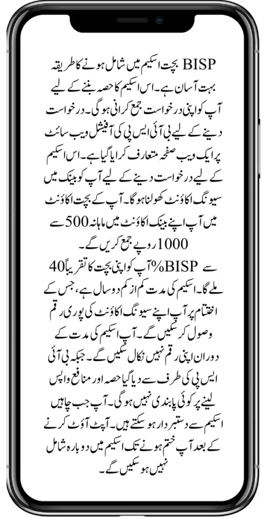 BISP Bachat Scheme Online Registration Check With CNIC