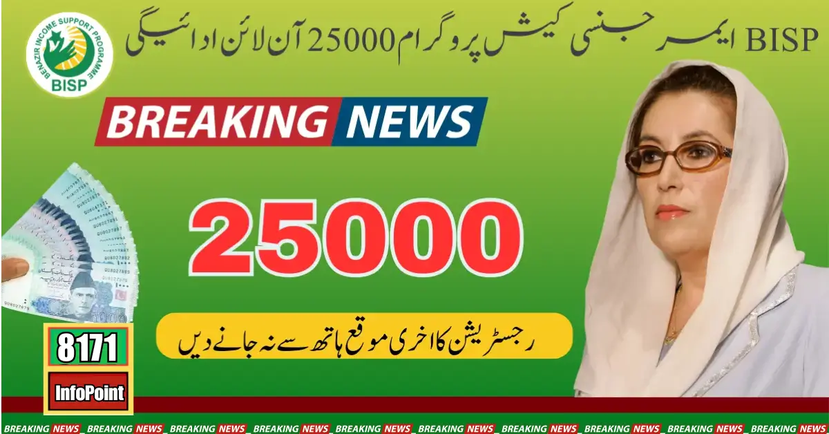 BISP Emergency Cash Program 25000 Check Online Payment