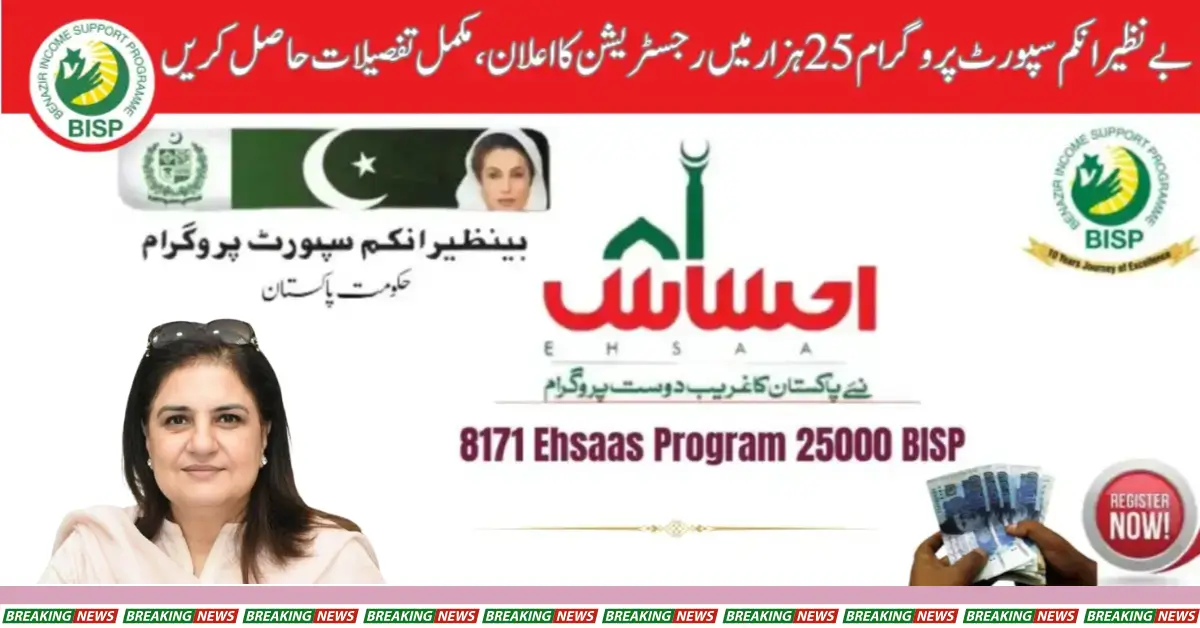 8171 Ehsaas 25000 BISP Online Registration Check By CNIC