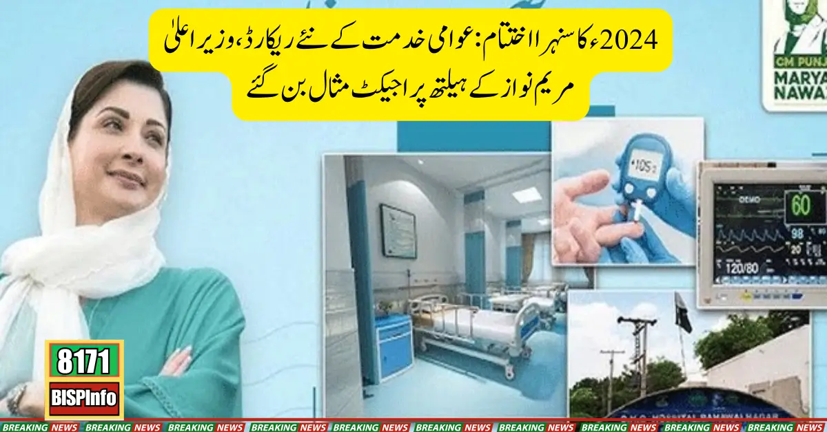 Golden End of the Whole Year CM Maryam Nawaz Health Projects Set New Records