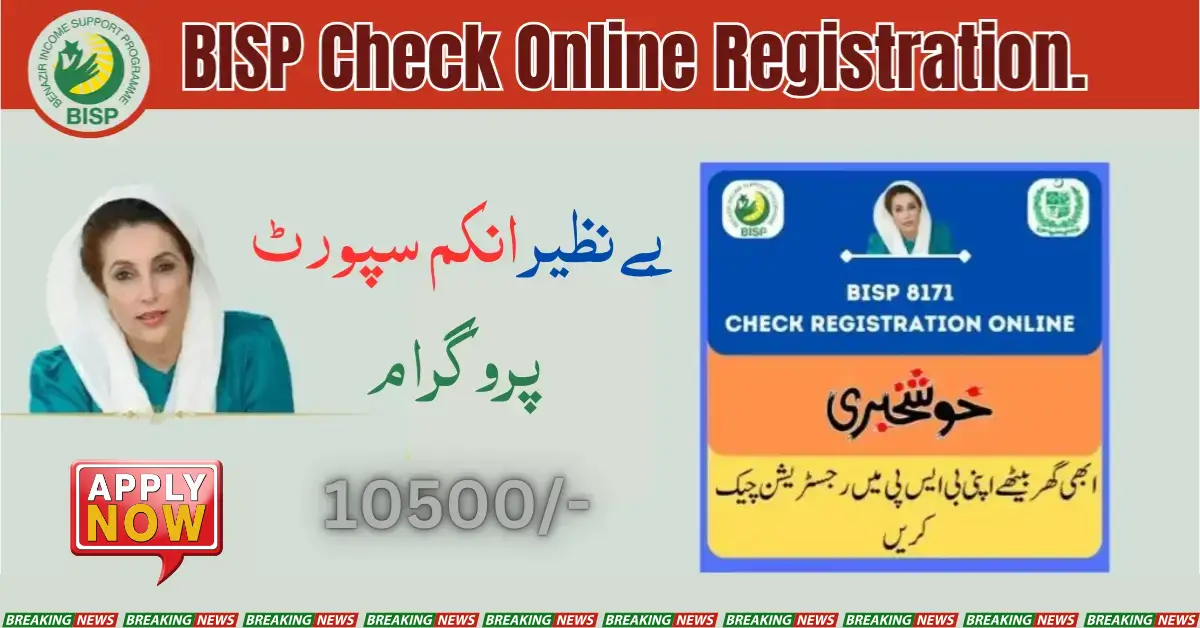 Latest Update BISP Online Check Registration by CNIC 2024